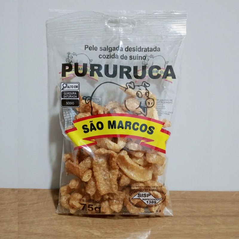 Torresmo Pururuca Crocante Premium Sabor Limão Pote 120g + Pururuca  Sabor Tradicional 75g de BRINDE