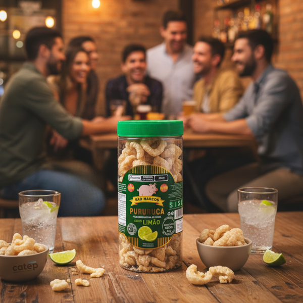 Torresmo Pururuca Crocante Pote 120g - Zero Carboidrato, Sem Glúten e Rico em Proteína