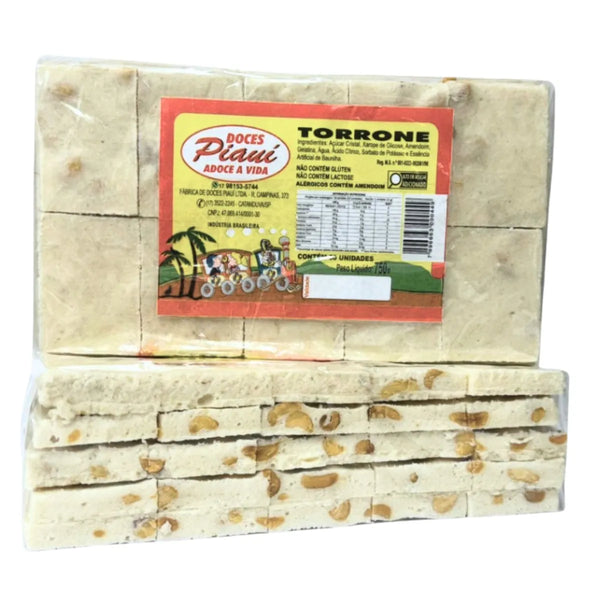 Torrone de amendoim artesanal Doces Piauí com sabor caseiro e textura leve.